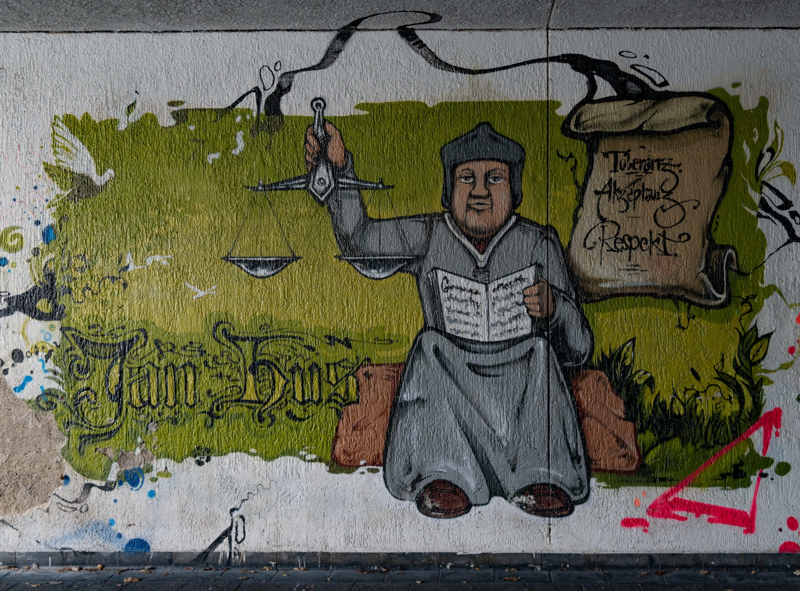 Grafitti in Konstanz: Jan Hus