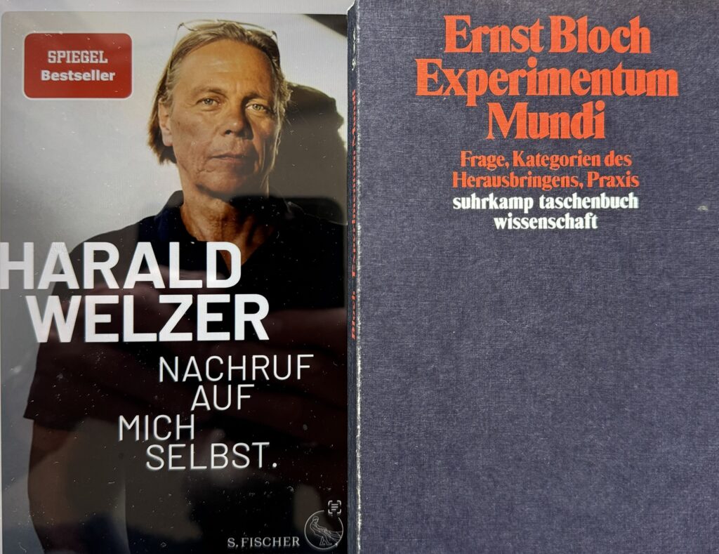Bücher von Harald Welzer und Ernst Bloch